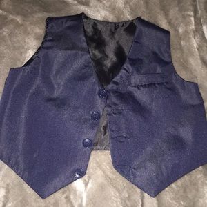 Navy blue toddler dress vest